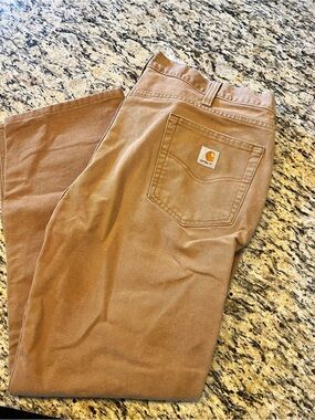 Carhartt Men's Tan Canvas WorkCargo Pants